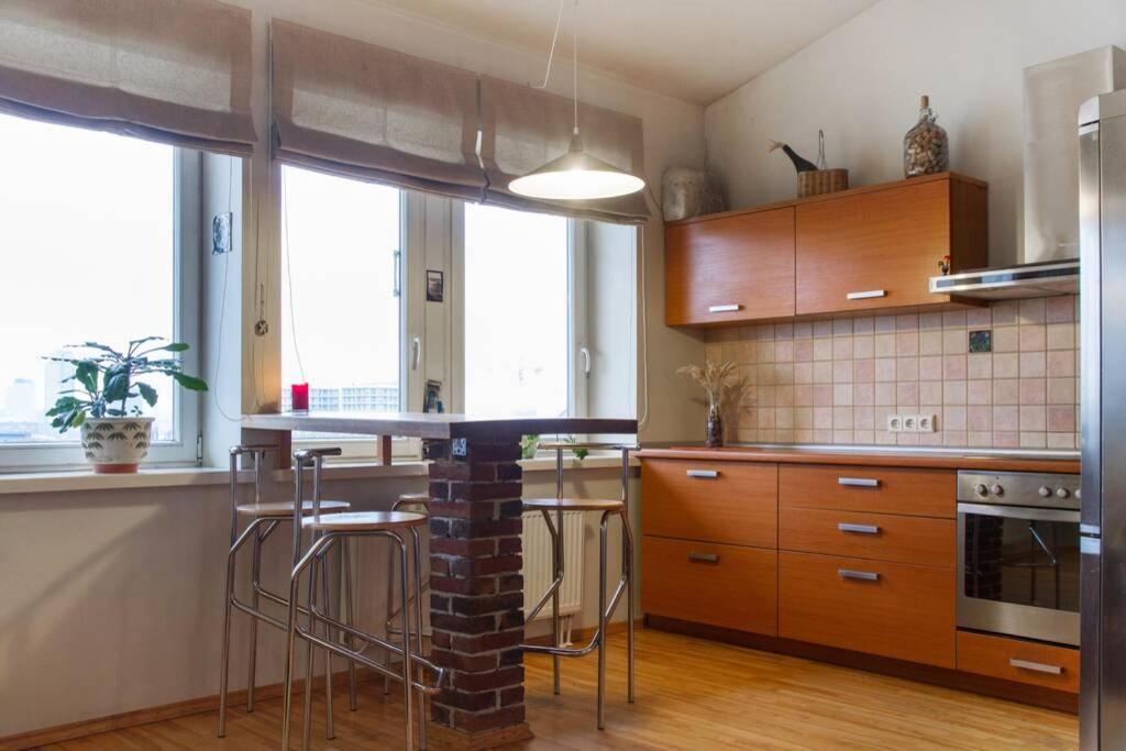 וילנה Penthouse Apartment With Great Panoramic City View מראה חיצוני תמונה